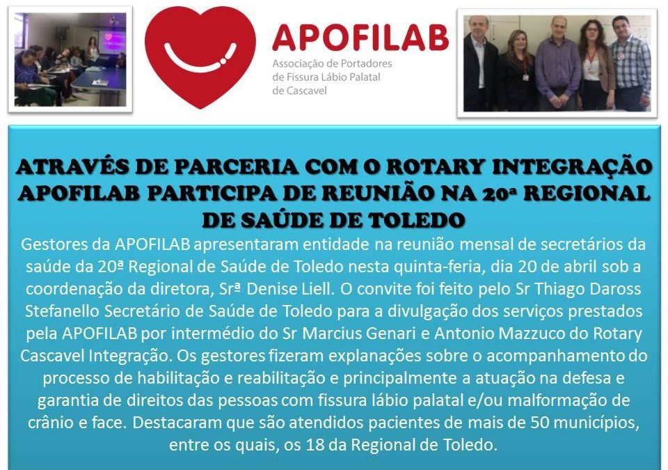 Reunião na 20ª Regional de Saúde de Toledo