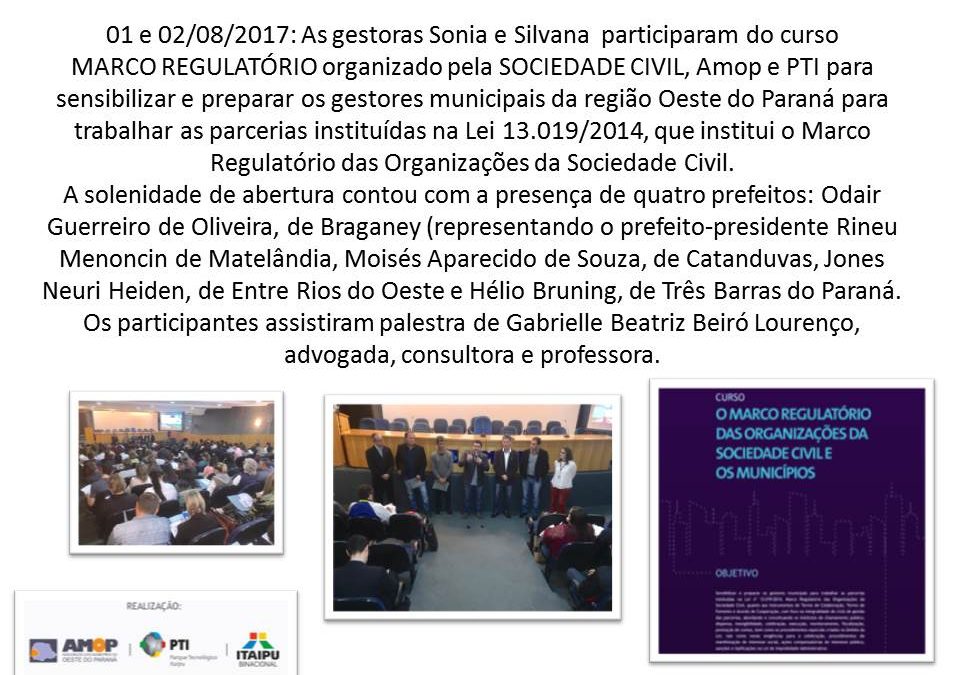 Curso marco regulatório – Amop